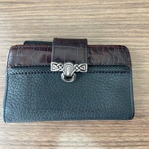 Brighton wallet croc-embossed leather